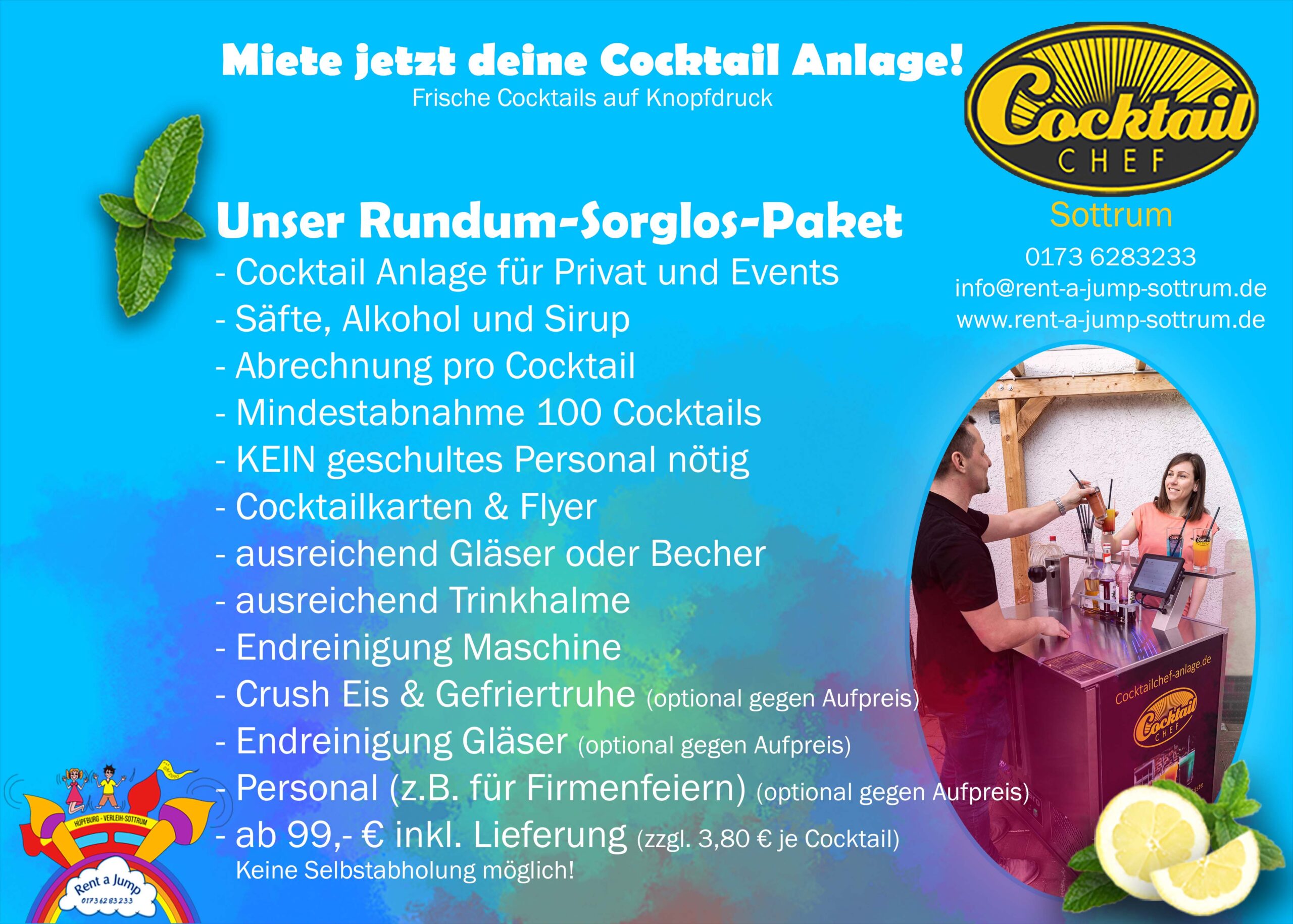 Info-Blatt Cocktailbar Sottrum